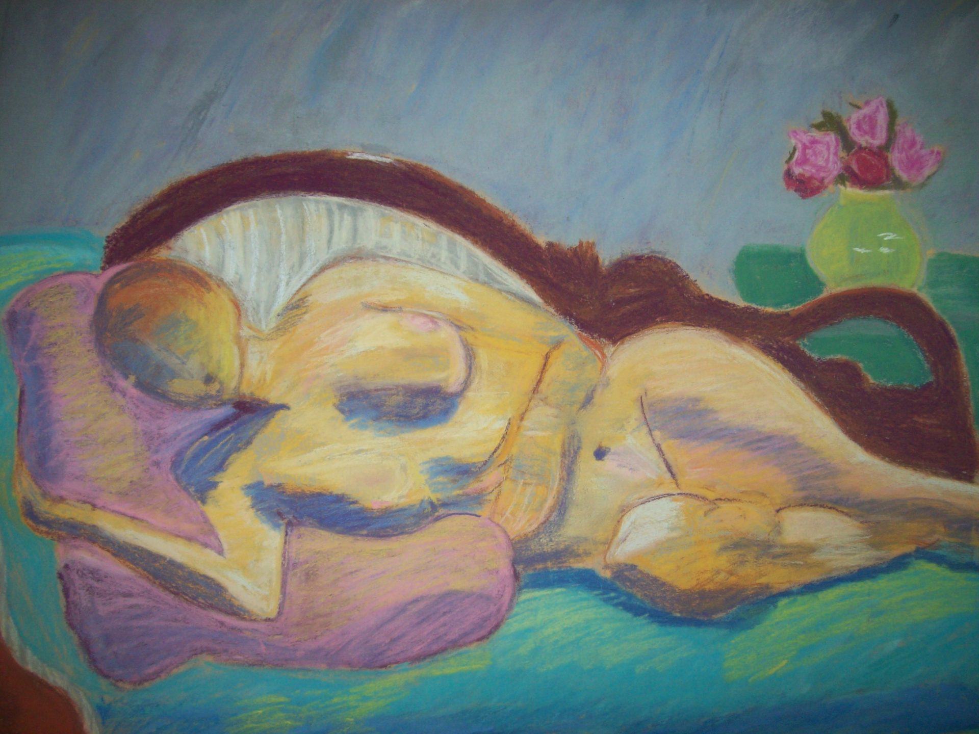 Reclining Woman with Roses